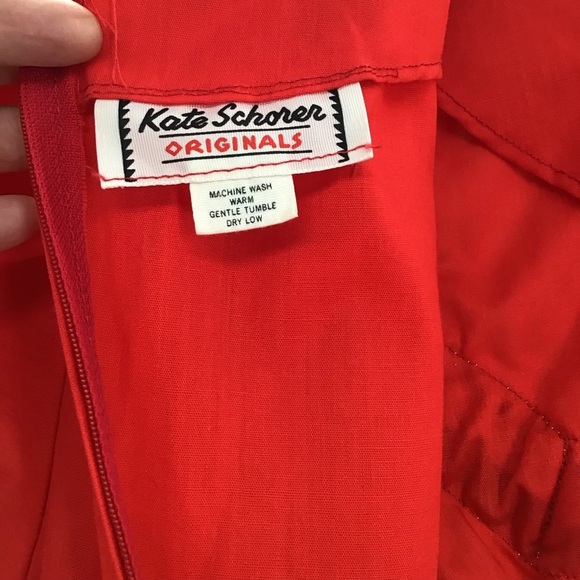 Kate Schorer Vintage Square Dancing Swing Folk Dress Red/White Size L/XL - Picture 3 of 8